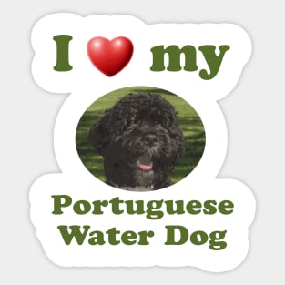 I Love My Portuguese Water Dog Sticker